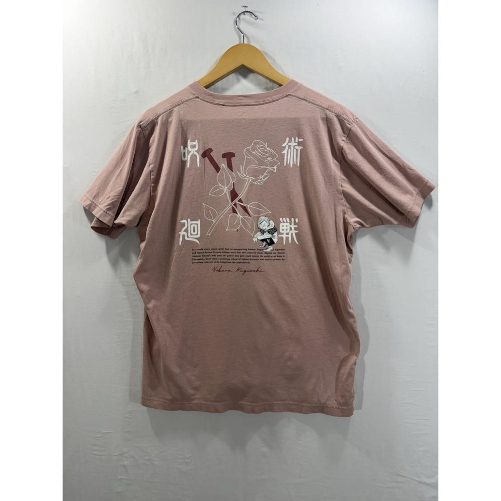 UNIQLO Collaboration UT Jujutsu Kaisen Nobara Kugisaki T-Shirt Pale Pink Sz Med